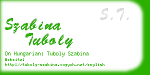 szabina tuboly business card